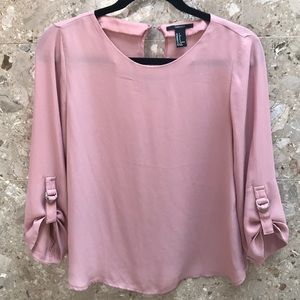 Forever21 buckle sleeve blouse